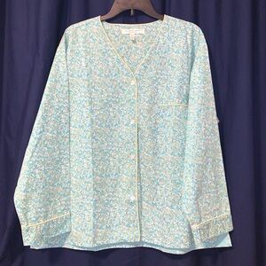 Victoria’s Secret Country Pajama Top Piping Cottagecore Button Up Women’s Large